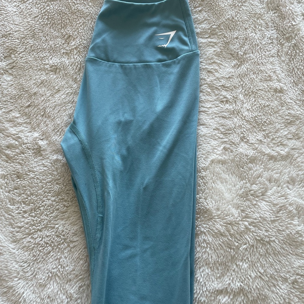 Blue gym shark leggings